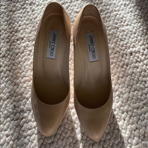 TAN JIMMY CHOO LONDON HEELS 🤍